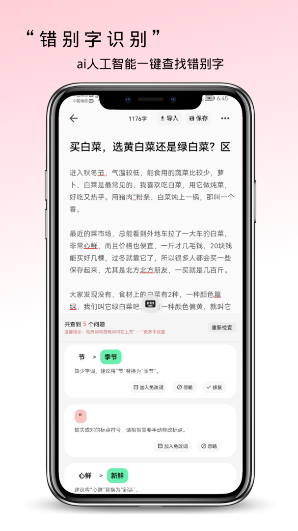 错别字检查免费下载_错别字检查下载安装v2.0.70 运行截图1