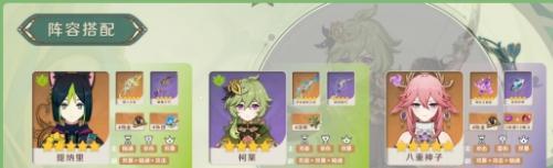 原神柯莱阵容搭配