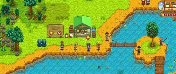 鳟鱼大赛钓鱼场景