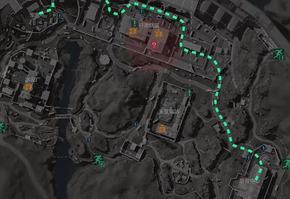 军营至撤离点路线