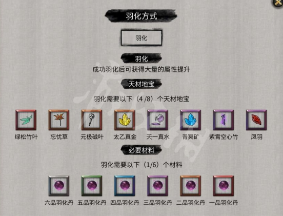 鬼谷八荒结丹材料展示