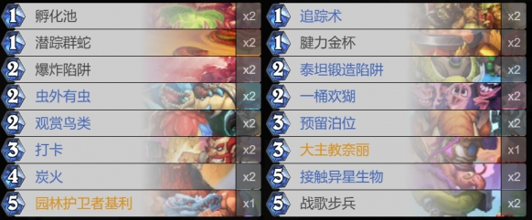 异虫步兵猎卡组示例