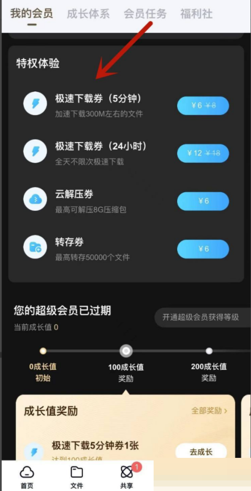 百度网盘会员中心