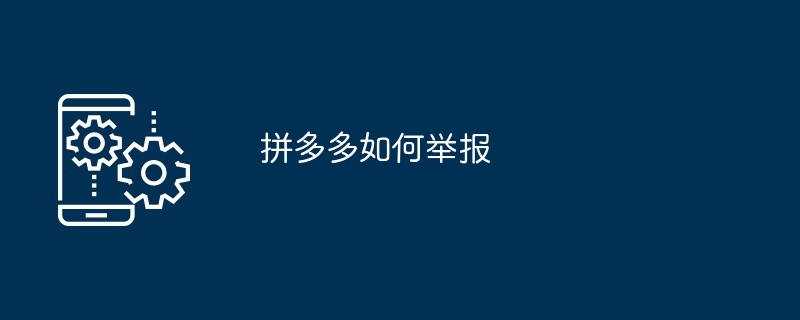 拼多多举报操作指南
