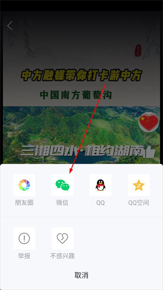 掌心中方app内容分享功能