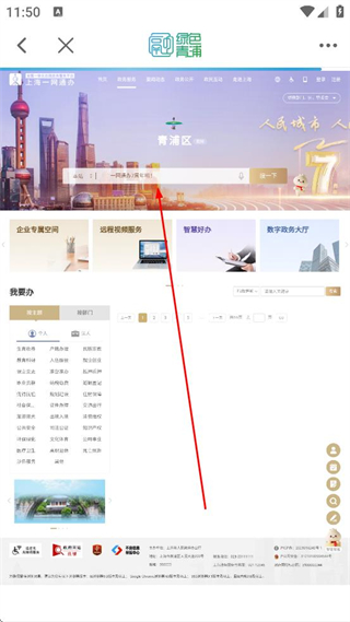 绿色青浦app搜索功能截图