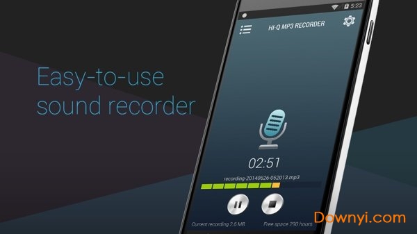 高品质mp3格式录音机下载_高品质mp3录音机中文版(Hi_Q MP3 Recorder)下载v2.0.2 安卓版 运行截图3