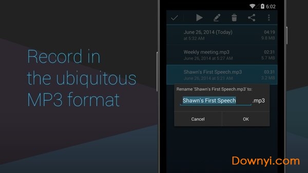 高品质mp3格式录音机下载_高品质mp3录音机中文版(Hi_Q MP3 Recorder)下载v2.0.2 安卓版 运行截图4
